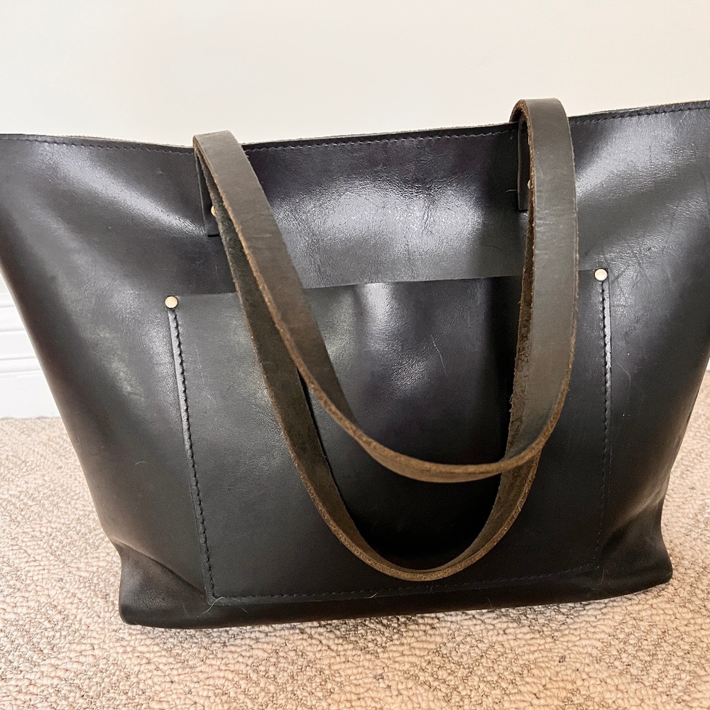 Portland Leather Goods Oversized Tote - Black
